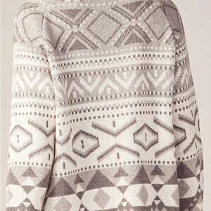 CHARLIE PAIGE Aztec Ragland Gray Cardigan Open Front Women’s Sweater Medium NWT